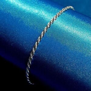 AZM Vintage Italian Sterling 925 Silver Twisted Rope Bracelet
